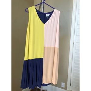 Anthro color block dress